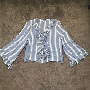 Flowy long-sleeve blouse